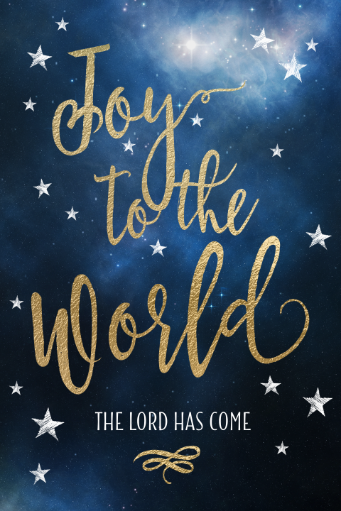 Christelijke kerstkaart Joy to the World