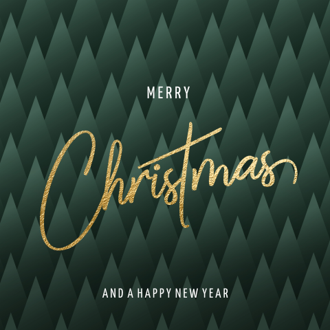 Moderne kerstkaart kerstbomen patroon
