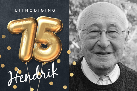 Leuke uitnodiging verjaardag 75 jaar foto
