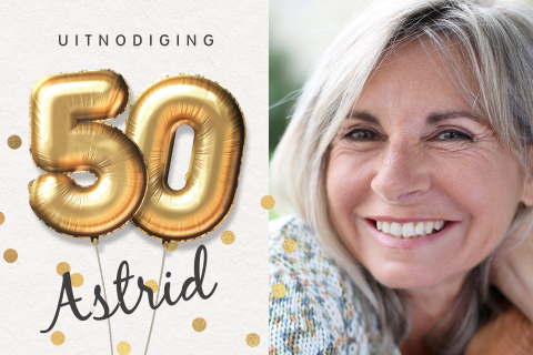 Uitnodiging verjaardag 50 jaar foto