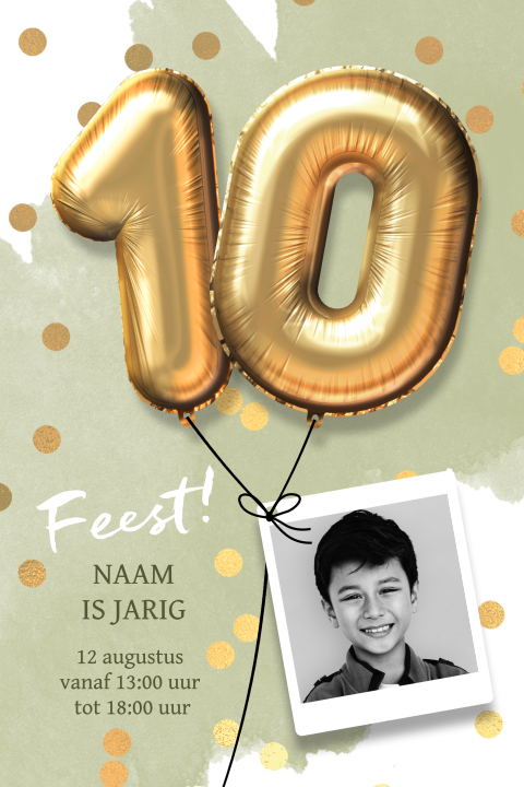 Verjaardag uitnodiging kinderfeestje jongen 10 jaar