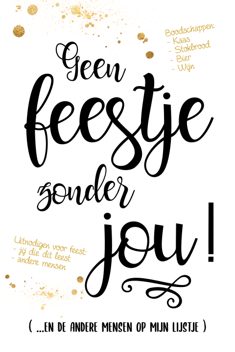 Grappig verjaardag uitnodiging feestje
