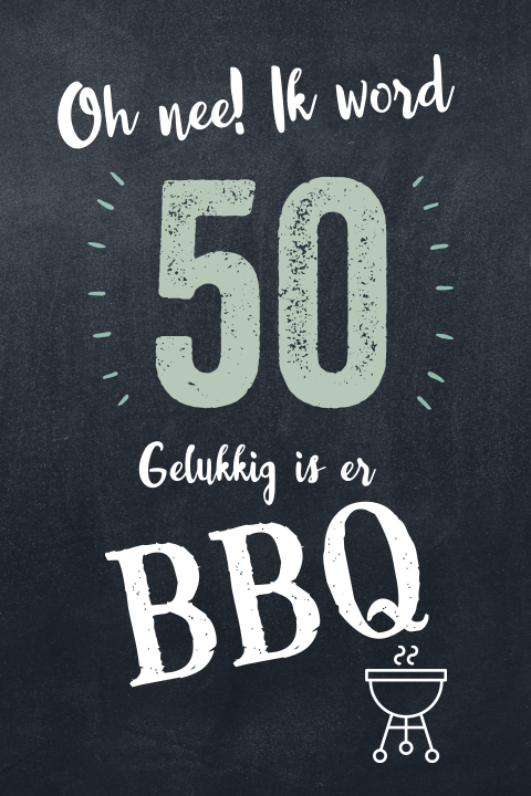 Grappige uitnodiging BBQ 50 jaar