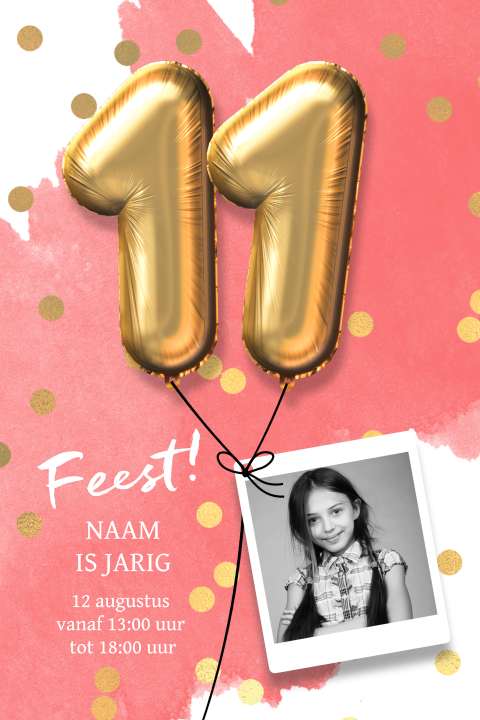 Uitnodiging verjaardagsfeestje meisje 11 jaar