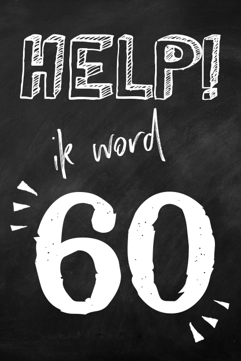 Grappige uitnodiging Help ik word 60 jaar