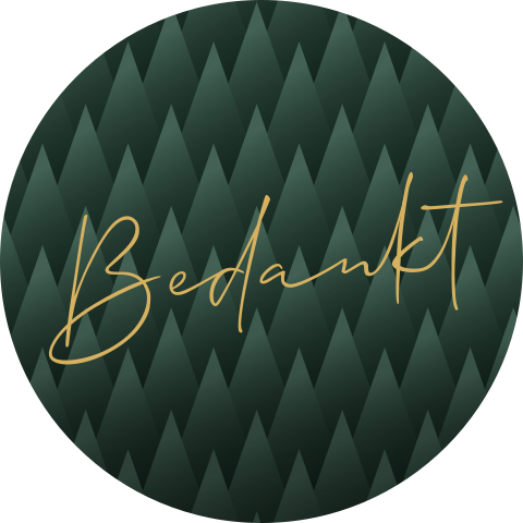 Bedankt sluitzegel kerstbomen