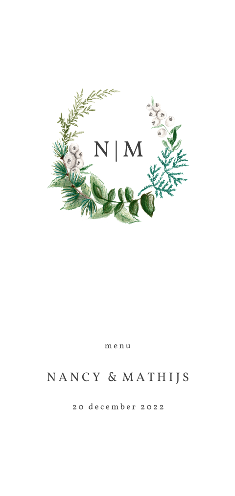 Menu Winter Krans