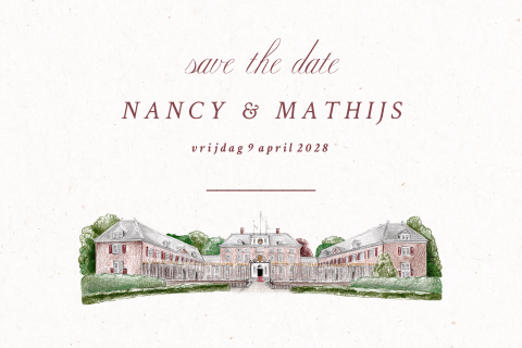 save the date locatie slot zeist klassiek modern