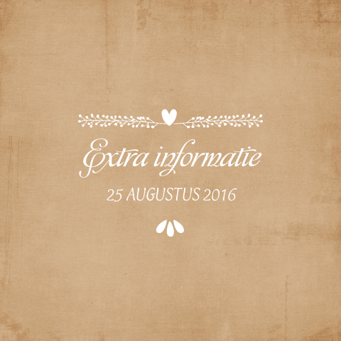 Kraft vierkant inlegvel typografie met banner