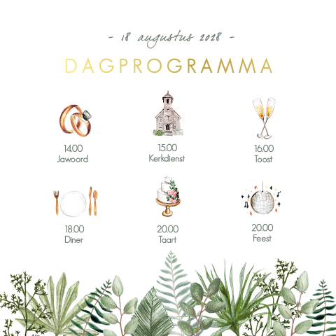 modern programma met botanische takken