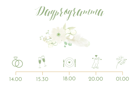 Dagprogramma met icoontjes