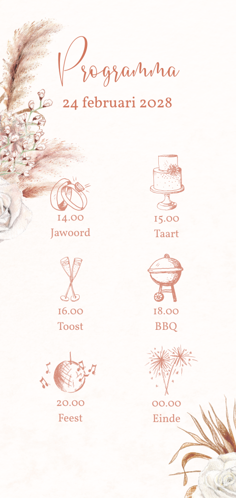 programma palmgras droogbloemen icoontjes