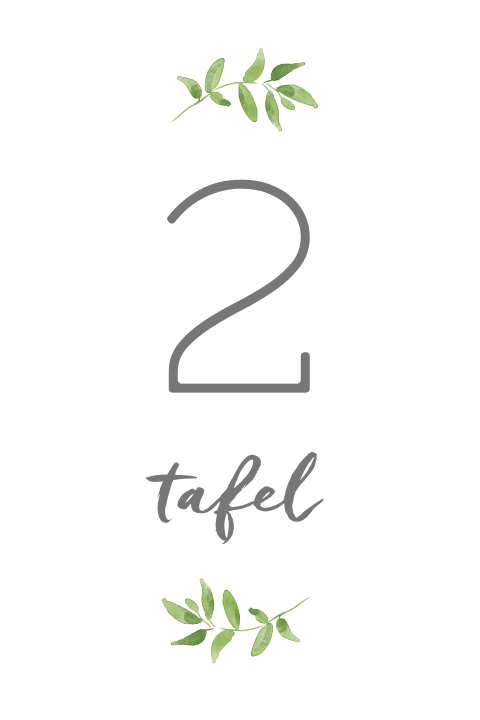 tafelnummer chique takje