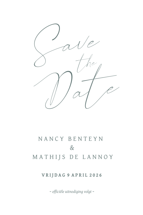 klassieke save the date eenvoud chique