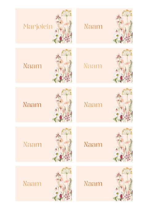 naamkaartjes veldbloemen koper