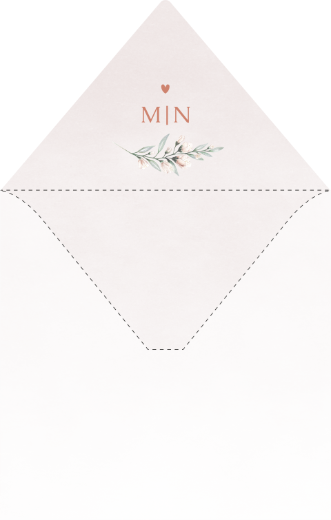 envelop inlay kader roze
