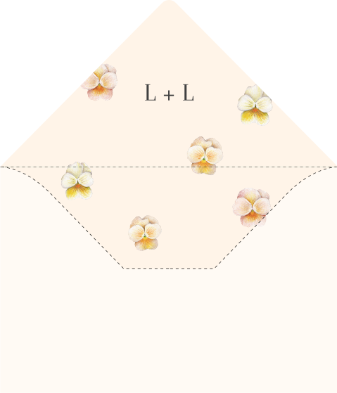 envelop inlay chique viooltjes bloemen 12x18 of voor 20x13.5