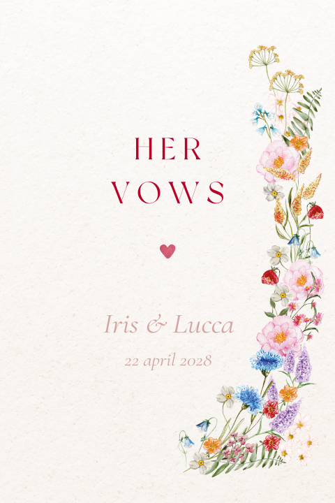 geloften vrouw Kleurrijk bloemen rood blauw