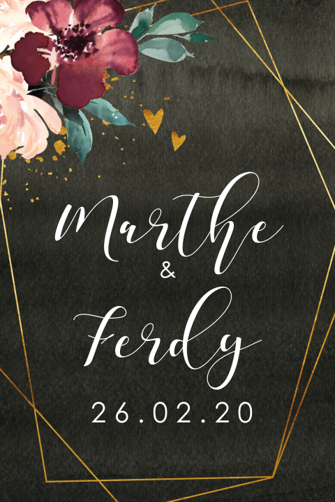 Labeltje moody geometrisch flowers