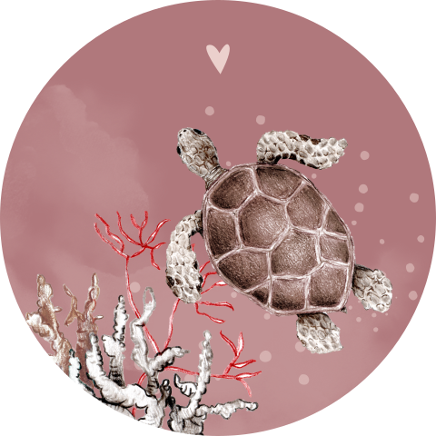 Sluitzegels 25 stuks schildpad roze