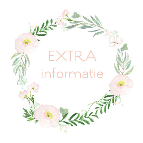 Inlegvel met krans met bloemen