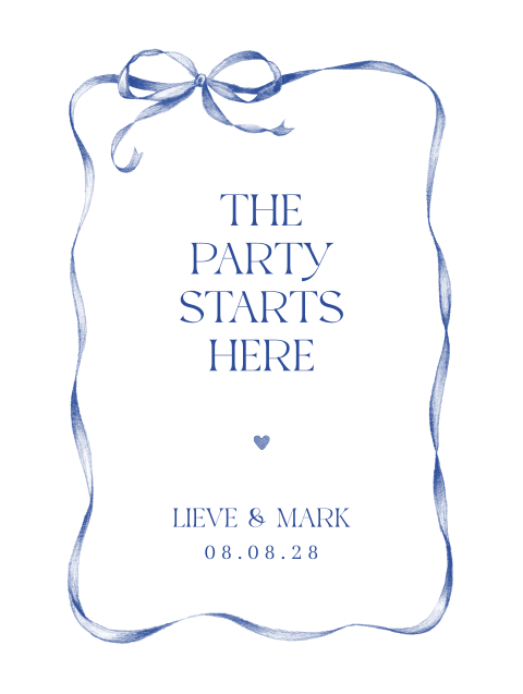 welkomstbord strik modern originele vorm