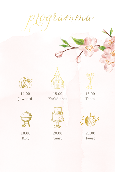 Programma kaartje Cherry Blossom