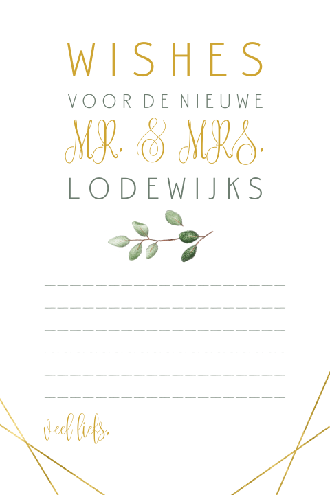 Wenskaartje Geometrisch Takje