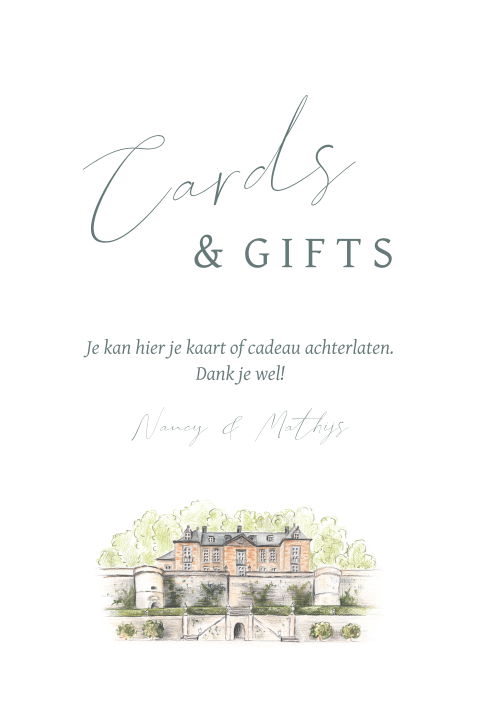 poster cadeaus trouwlocatie Chateau Neercanne