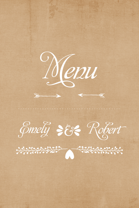 Feestelijk menu met sierlijke elementen