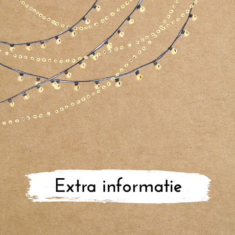 Extra infomatie met lampjes op kraft