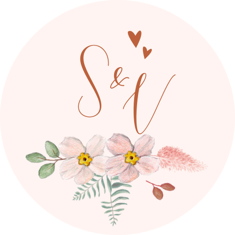 Sluitzegels 25 stuks Sweet Romance Roest