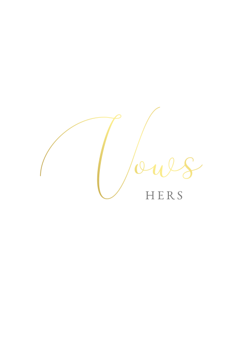Vows geloften boekje chique clean minimal goudfolie