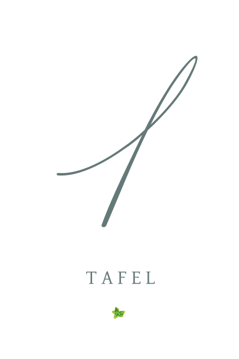 tafelnummer chique eenvoud klassiek
