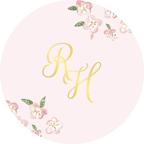 sticker mat kersenbloesem getekend goudfolie