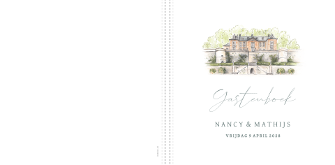 Gastenboek trouwlocatie chateau neercanne vierkant