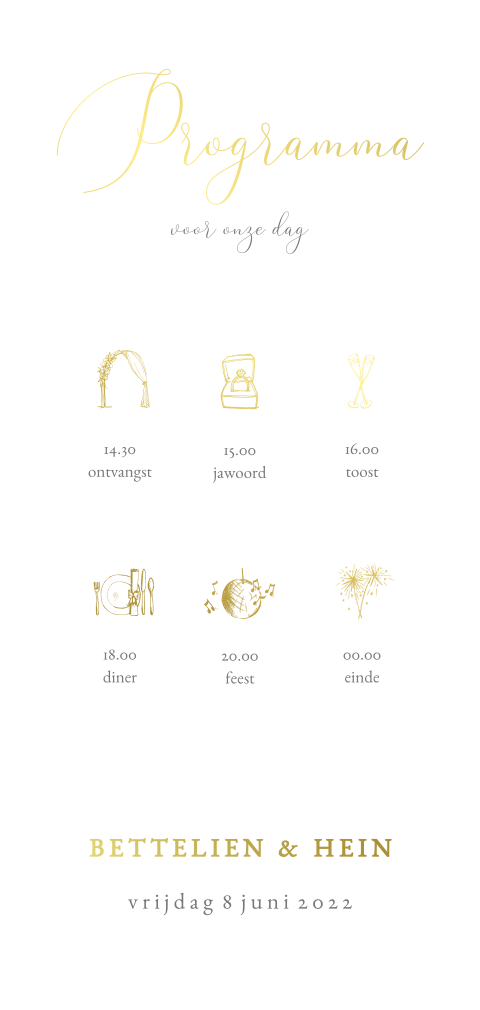 programmakaart minimal chique