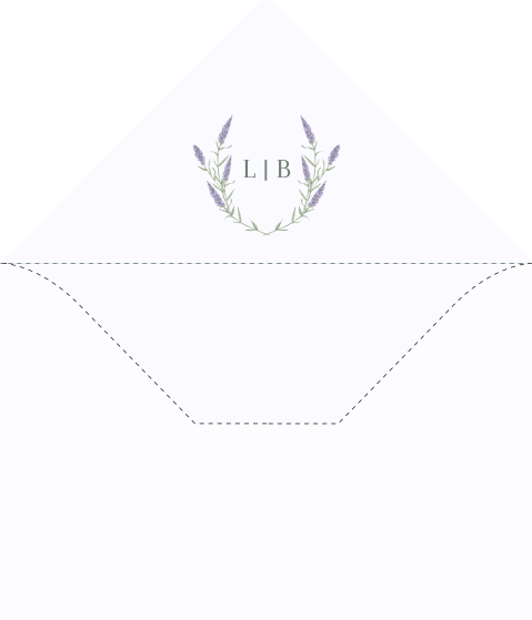 envelop inlay lavendel logo 12x18 of voor 20x13.5
