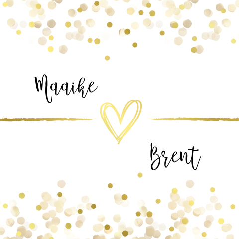 Foliekaart met goudfolie confetti (EF)
