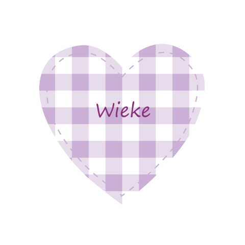 Mooi rouwkaartje voor kind met ruiten hart zelf maken