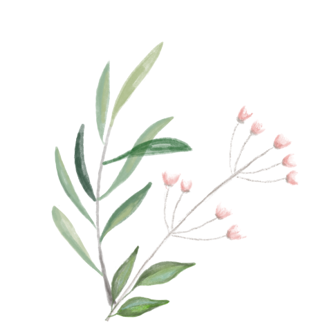 Sluitzegel illustratie bloem takjes