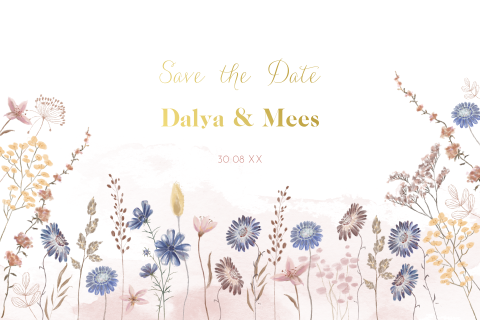 Een super mooie save the date uitnodiging voor jullie bruiloft