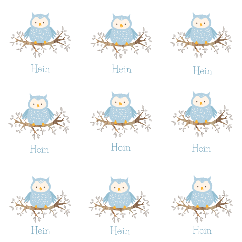 trendy doopsuikerkaartje uiltje, vogeltjes en tak hout