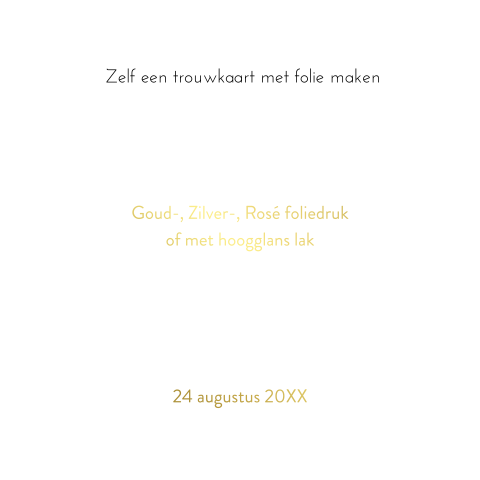 kaart blanco enkel vierkant folie