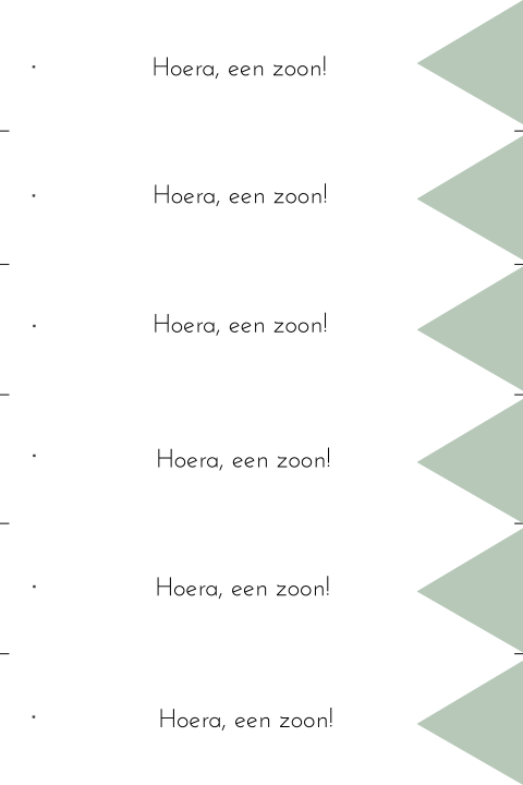 DIY staande kaart enkel om zelf labels te maken 