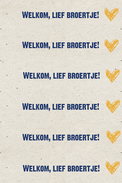 staande kaart enkel om zelf 6 labels te maken 