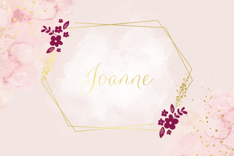 Naamkaartje goudfolie met grafische vorm