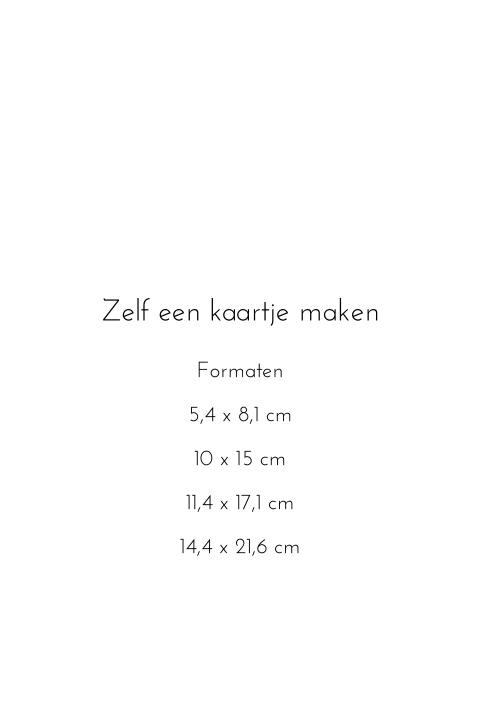 dubbele kaart staand om zelf te maken portrait card