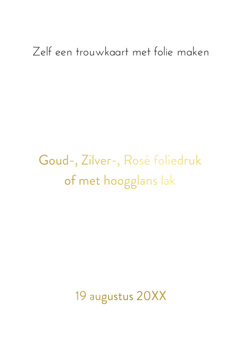 kaart folie blanco dubbel staand