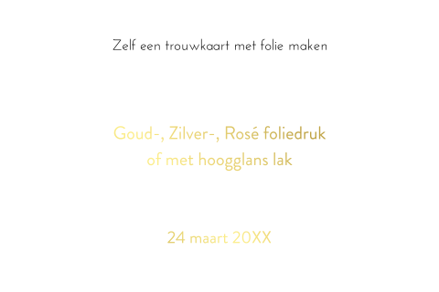 kaart folie blanco enkel liggend